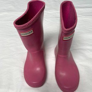 Kids Hunter rain boots – pink, toddler size 9